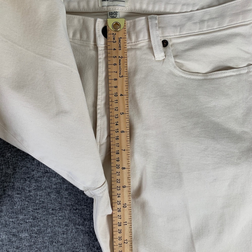 Todd Snyder Jeans Men 33x32 Cream Stretch 5 Pocket Pants Modern - Picture 9 of 16